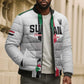 Custom Sudan Football Bomber Puffer Jacket Go Champions Falcons of Jediane