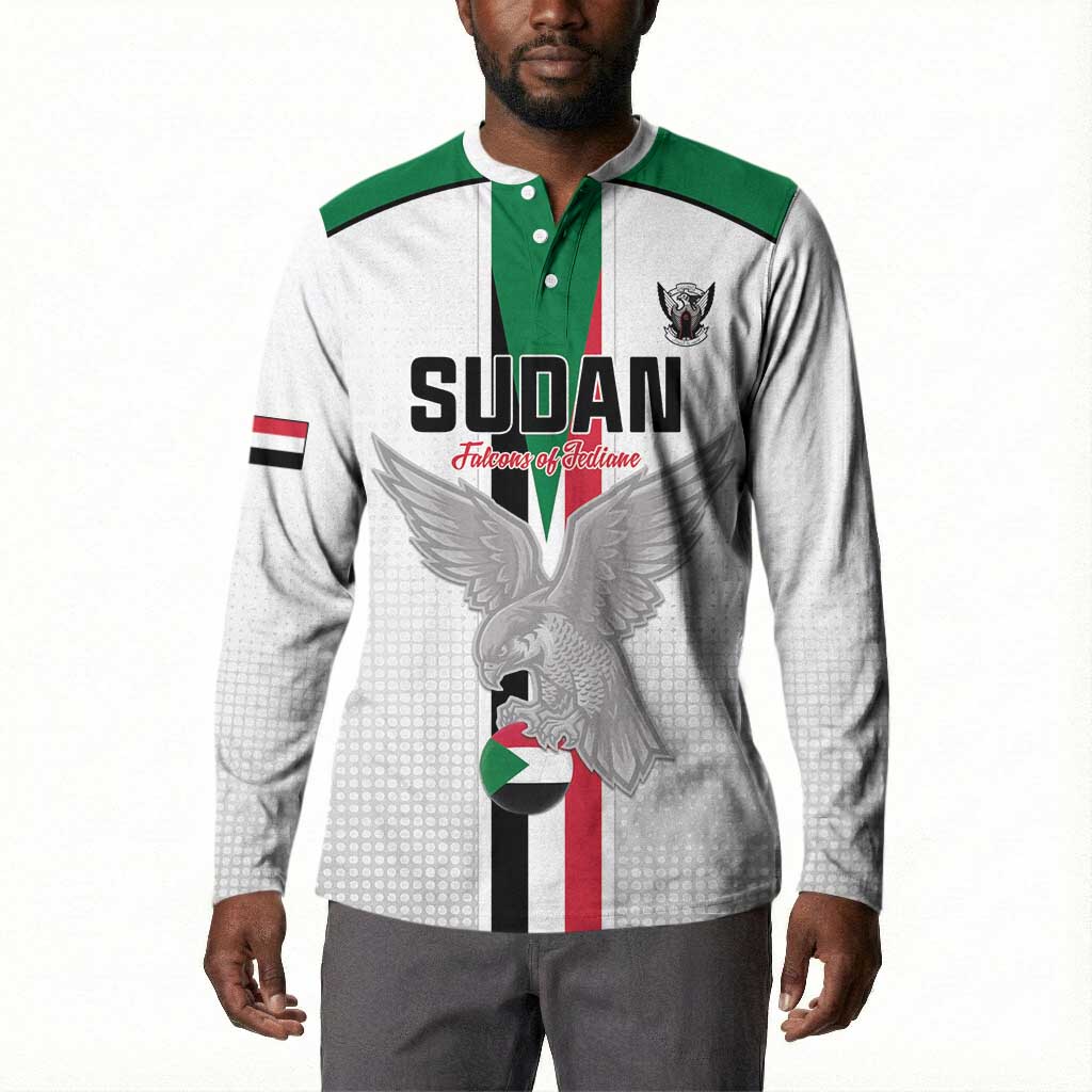 Custom Sudan Football Button Sweatshirt Go Champions Falcons of Jediane