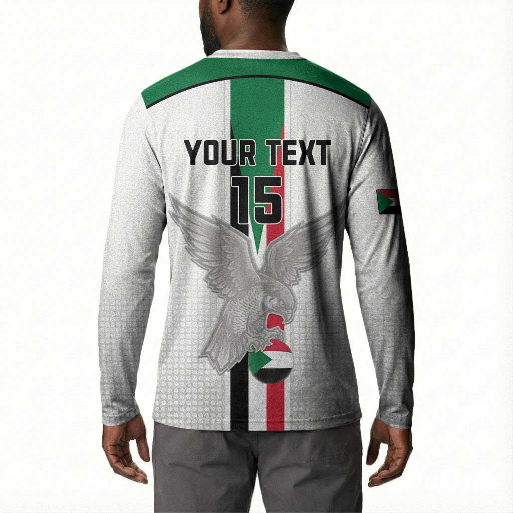 Custom Sudan Football Button Sweatshirt Go Champions Falcons of Jediane