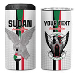 Afro Sudan Football Custom 4 in 1 Can Cooler Tumbler Come On Falcons of Jediane - African Pride