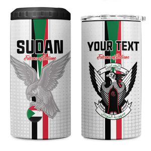Afro Sudan Football Custom 4 in 1 Can Cooler Tumbler Come On Falcons of Jediane - African Pride