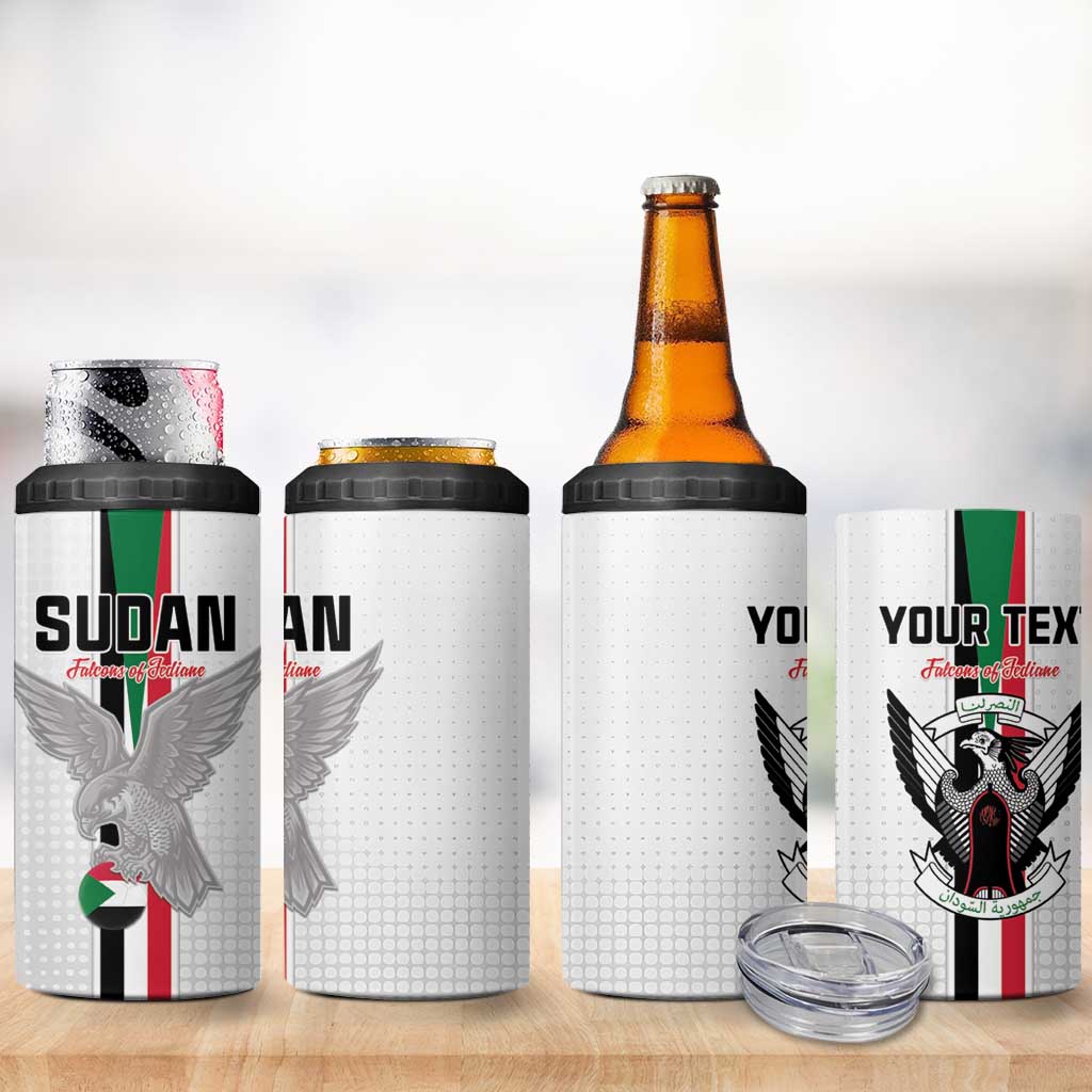 Afro Sudan Football Custom 4 in 1 Can Cooler Tumbler Come On Falcons of Jediane - African Pride