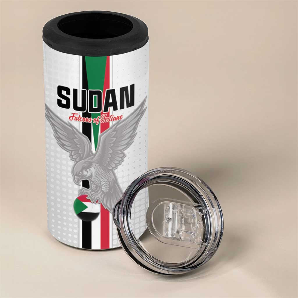 Afro Sudan Football Custom 4 in 1 Can Cooler Tumbler Come On Falcons of Jediane - African Pride