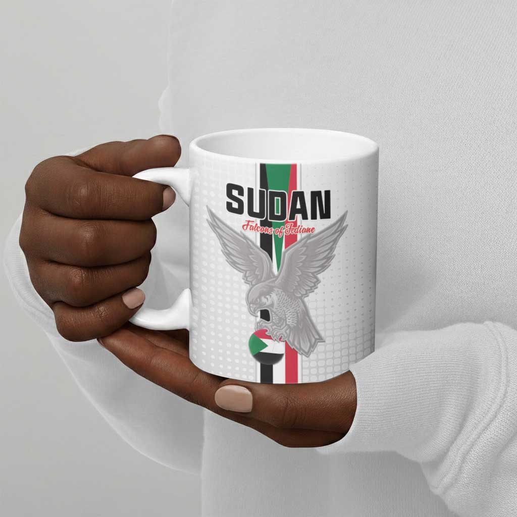 Custom Sudan Football Ceramic Mug Go Champions Falcons of Jediane