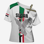 Custom Sudan Football Cross Shoulder Shirt Go Champions Falcons of Jediane