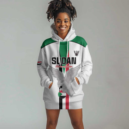 Afro Sudan Football Custom Hoodie Dress Come On Falcons of Jediane - African Pride