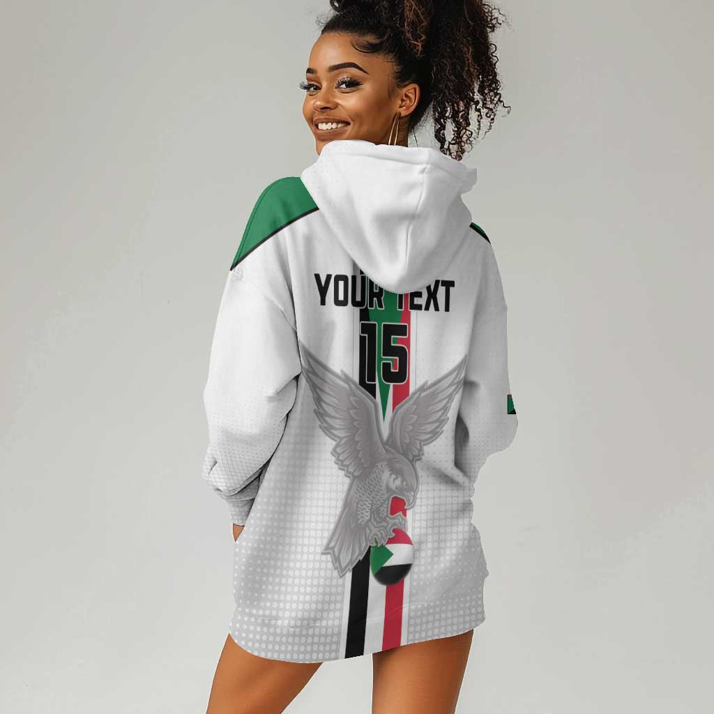 Afro Sudan Football Custom Hoodie Dress Come On Falcons of Jediane - African Pride