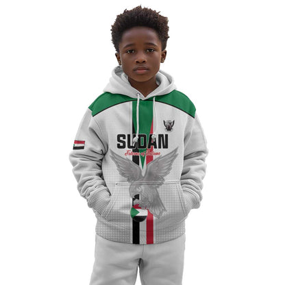 Afro Sudan Football Custom Kid Hoodie Come On Falcons of Jediane - African Pride