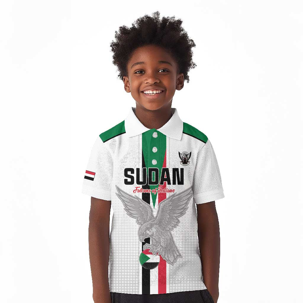 Afro Sudan Football Custom Kid Polo Shirt Come On Falcons of Jediane - African Pride