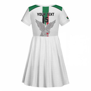 Afro Sudan Football Custom Kid Short Sleeve Dress Come On Falcons of Jediane - African Pride
