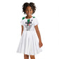 Afro Sudan Football Custom Kid Short Sleeve Dress Come On Falcons of Jediane - African Pride