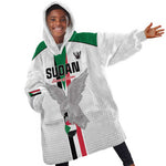 Afro Sudan Football Custom Kid Wearable Blanket Hoodie Come On Falcons of Jediane - African Pride