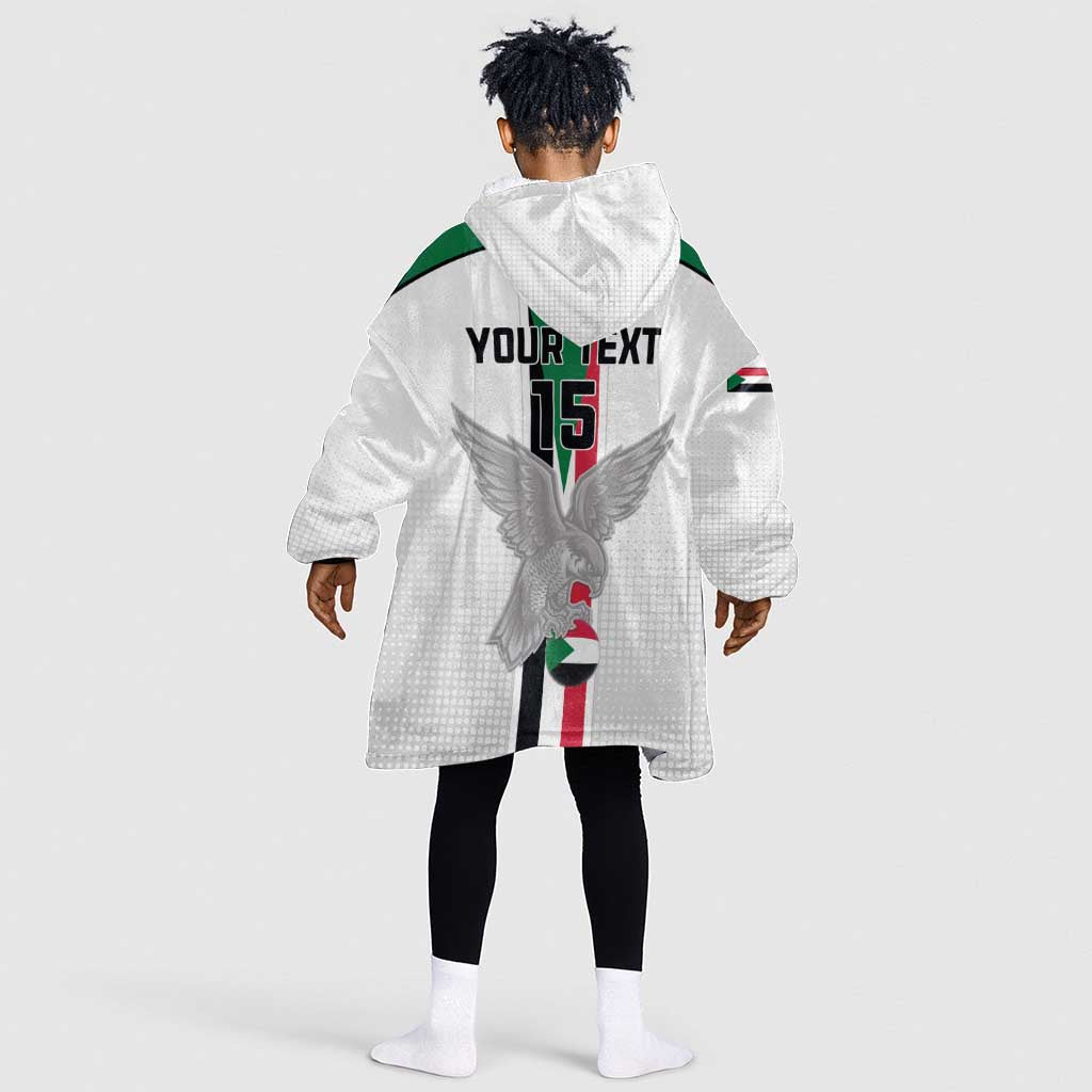 Afro Sudan Football Custom Kid Wearable Blanket Hoodie Come On Falcons of Jediane - African Pride