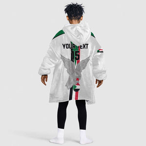 Afro Sudan Football Custom Kid Wearable Blanket Hoodie Come On Falcons of Jediane - African Pride