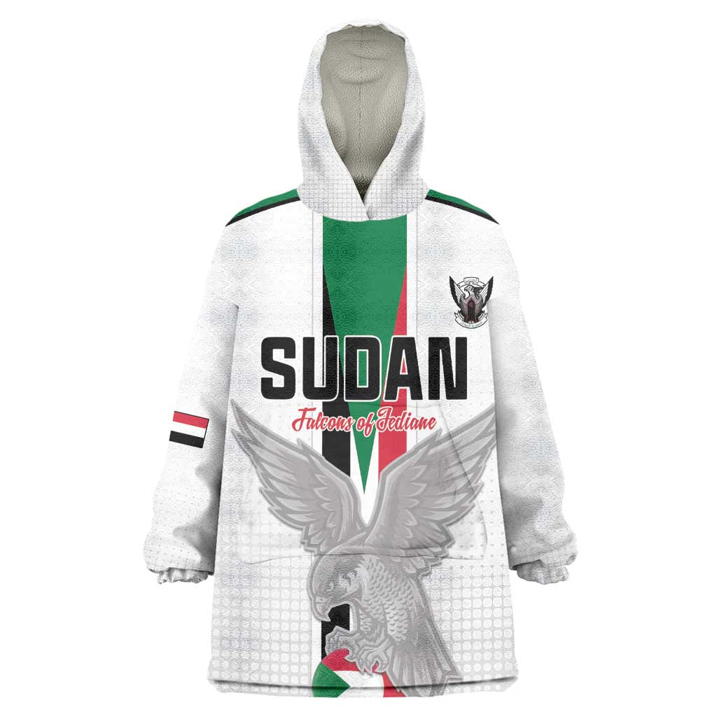 Afro Sudan Football Custom Kid Wearable Blanket Hoodie Come On Falcons of Jediane - African Pride