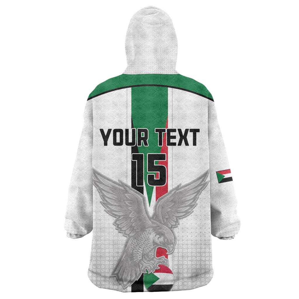 Afro Sudan Football Custom Kid Wearable Blanket Hoodie Come On Falcons of Jediane - African Pride