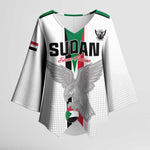 Custom Sudan Football Kimono Sleeve Blouse Go Champions Falcons of Jediane