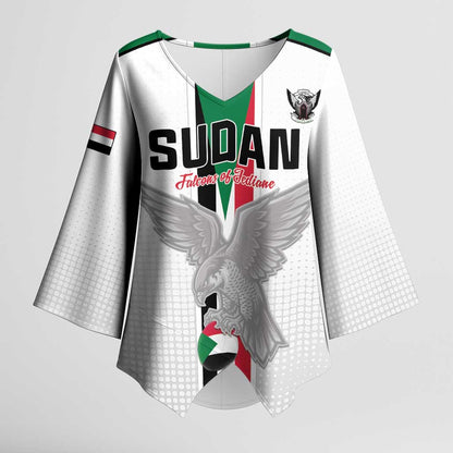 Custom Sudan Football Kimono Sleeve Blouse Go Champions Falcons of Jediane
