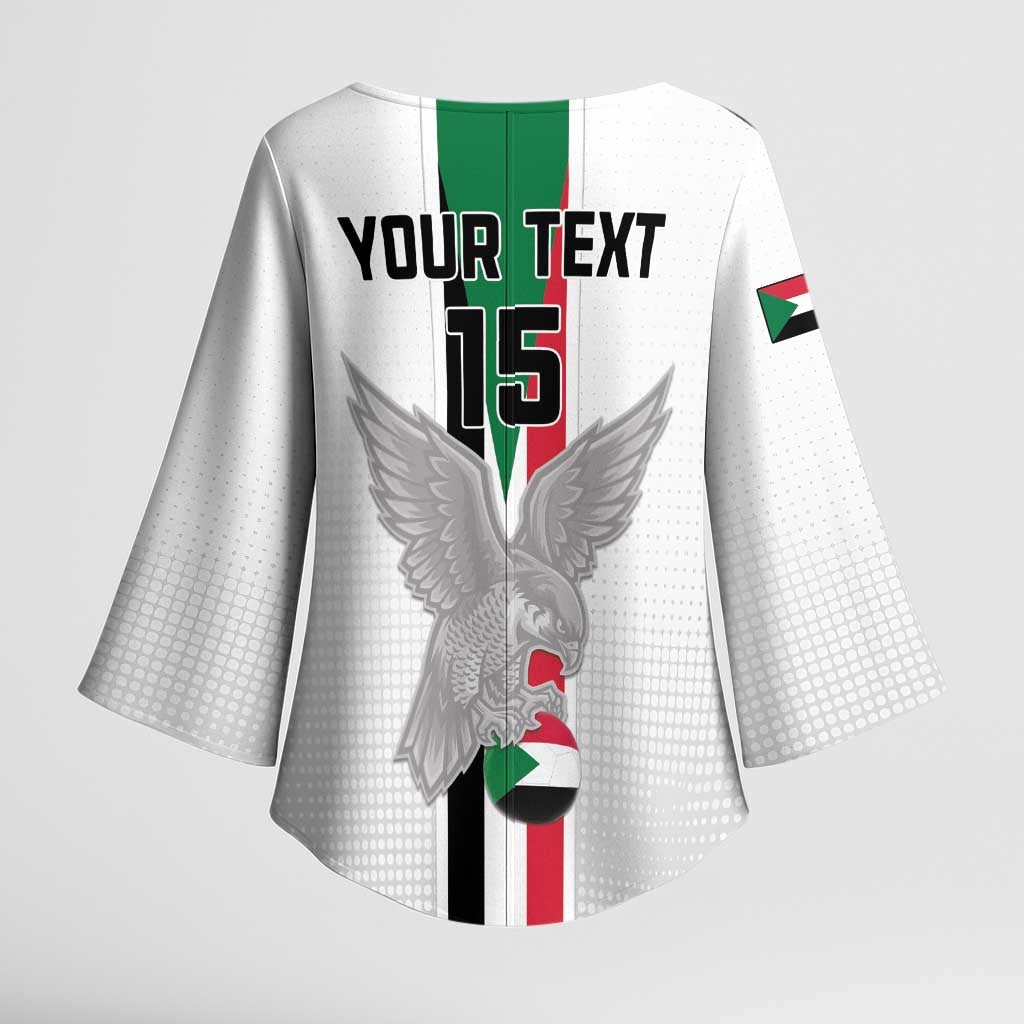 Custom Sudan Football Kimono Sleeve Blouse Go Champions Falcons of Jediane