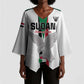 Custom Sudan Football Kimono Sleeve Blouse Go Champions Falcons of Jediane