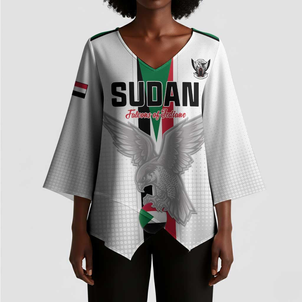 Custom Sudan Football Kimono Sleeve Blouse Go Champions Falcons of Jediane