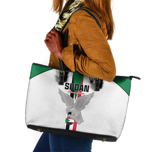 Afro Sudan Football Leather Tote Bag Come On Falcons of Jediane - African Pride