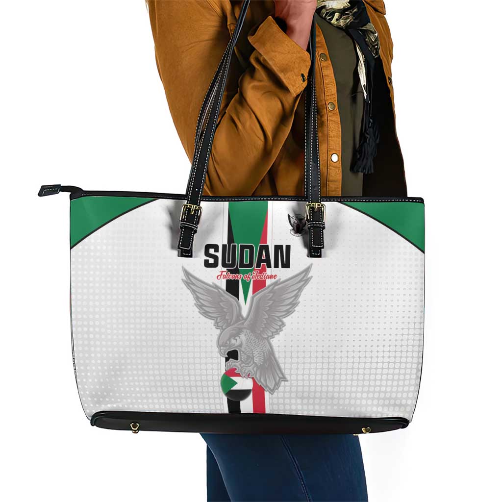Afro Sudan Football Leather Tote Bag Come On Falcons of Jediane - African Pride