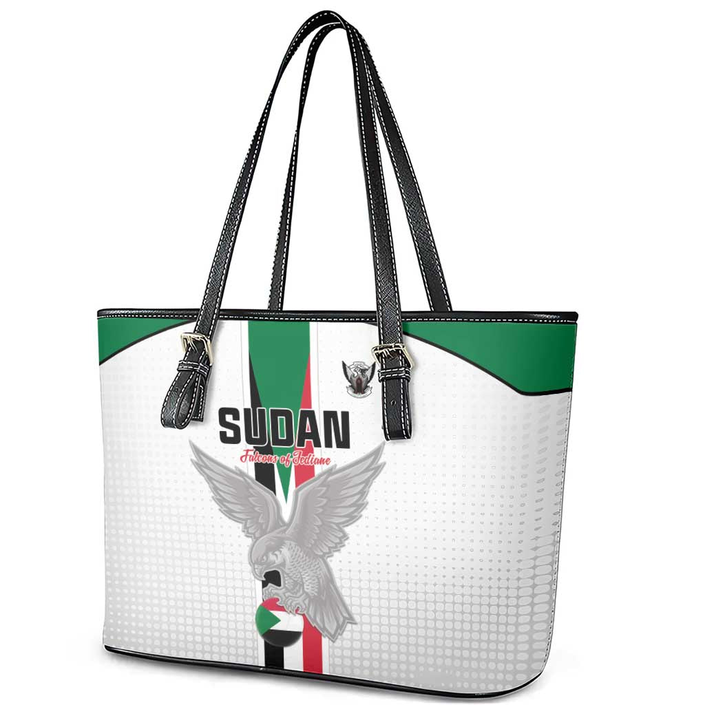 Afro Sudan Football Leather Tote Bag Come On Falcons of Jediane - African Pride