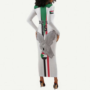 Afro Sudan Football Custom Long Sleeve Bodycon Dress Come On Falcons of Jediane - African Pride