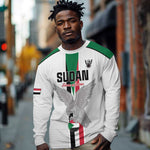 Afro Sudan Football Custom Long Sleeve Shirt Come On Falcons of Jediane - African Pride