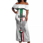 Afro Sudan Football Custom Off Shoulder Maxi Dress Come On Falcons of Jediane - African Pride