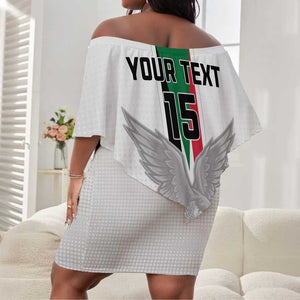 Afro Sudan Football Custom Off Shoulder Short Dress Come On Falcons of Jediane - African Pride