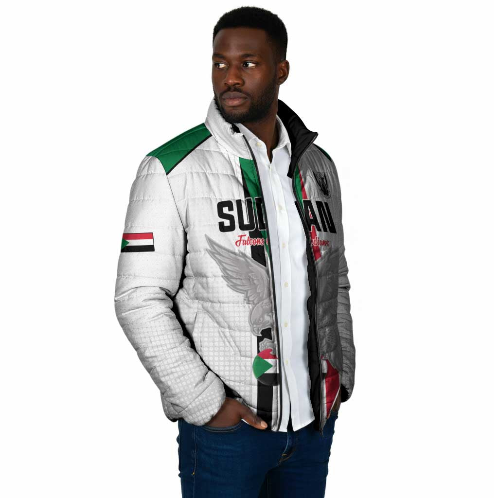 Custom Sudan Football Padded Jacket Go Champions Falcons of Jediane