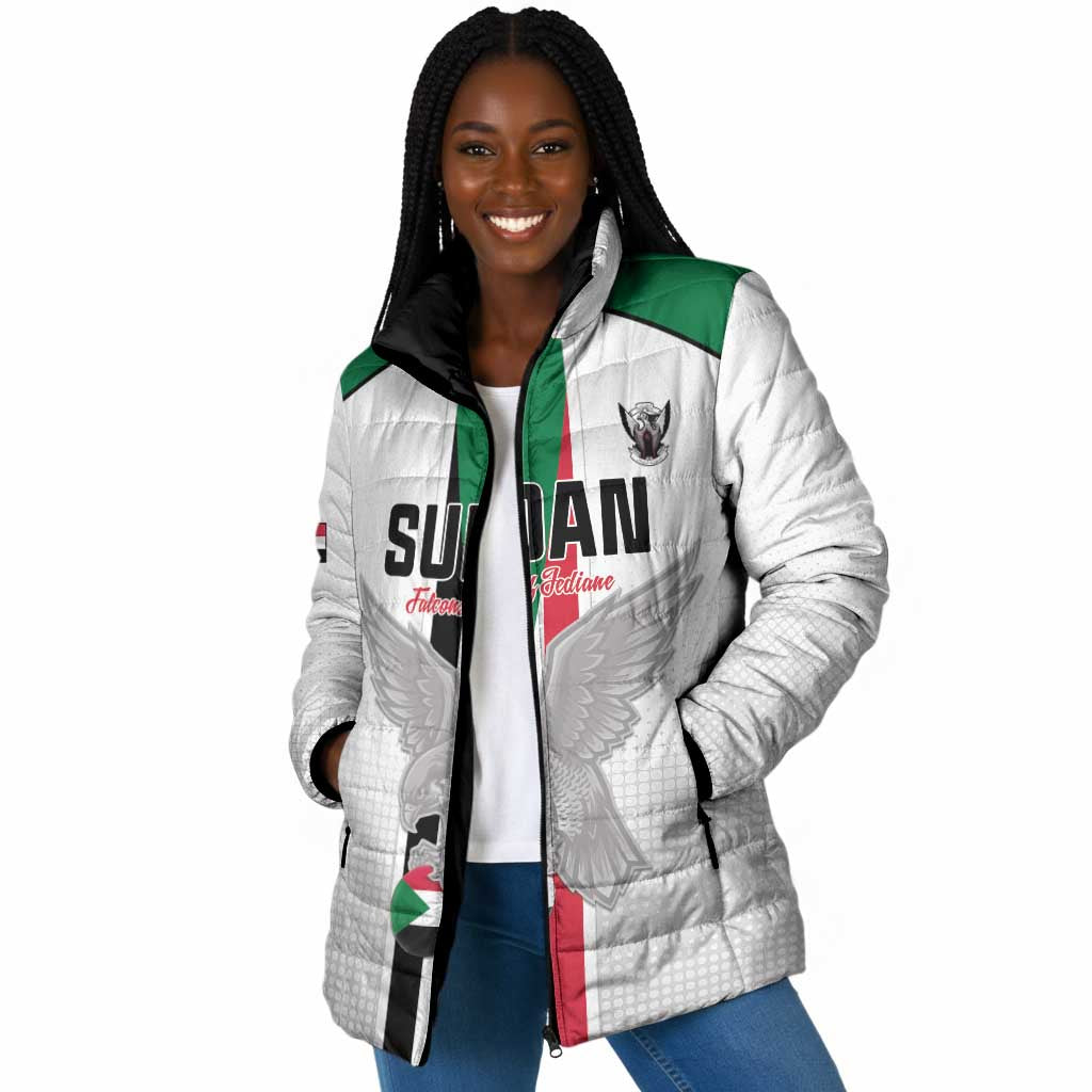 Custom Sudan Football Padded Jacket Go Champions Falcons of Jediane