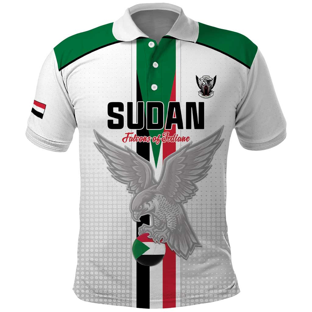 Afro Sudan Football Custom Polo Shirt Come On Falcons of Jediane - African Pride