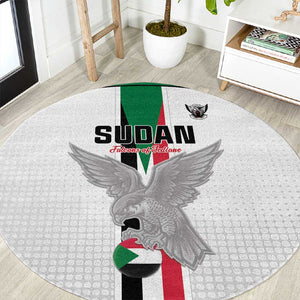 Afro Sudan Football Round Carpet Come On Falcons of Jediane - African Pride