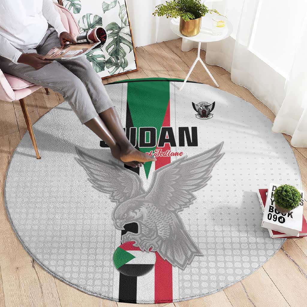Afro Sudan Football Round Carpet Come On Falcons of Jediane - African Pride