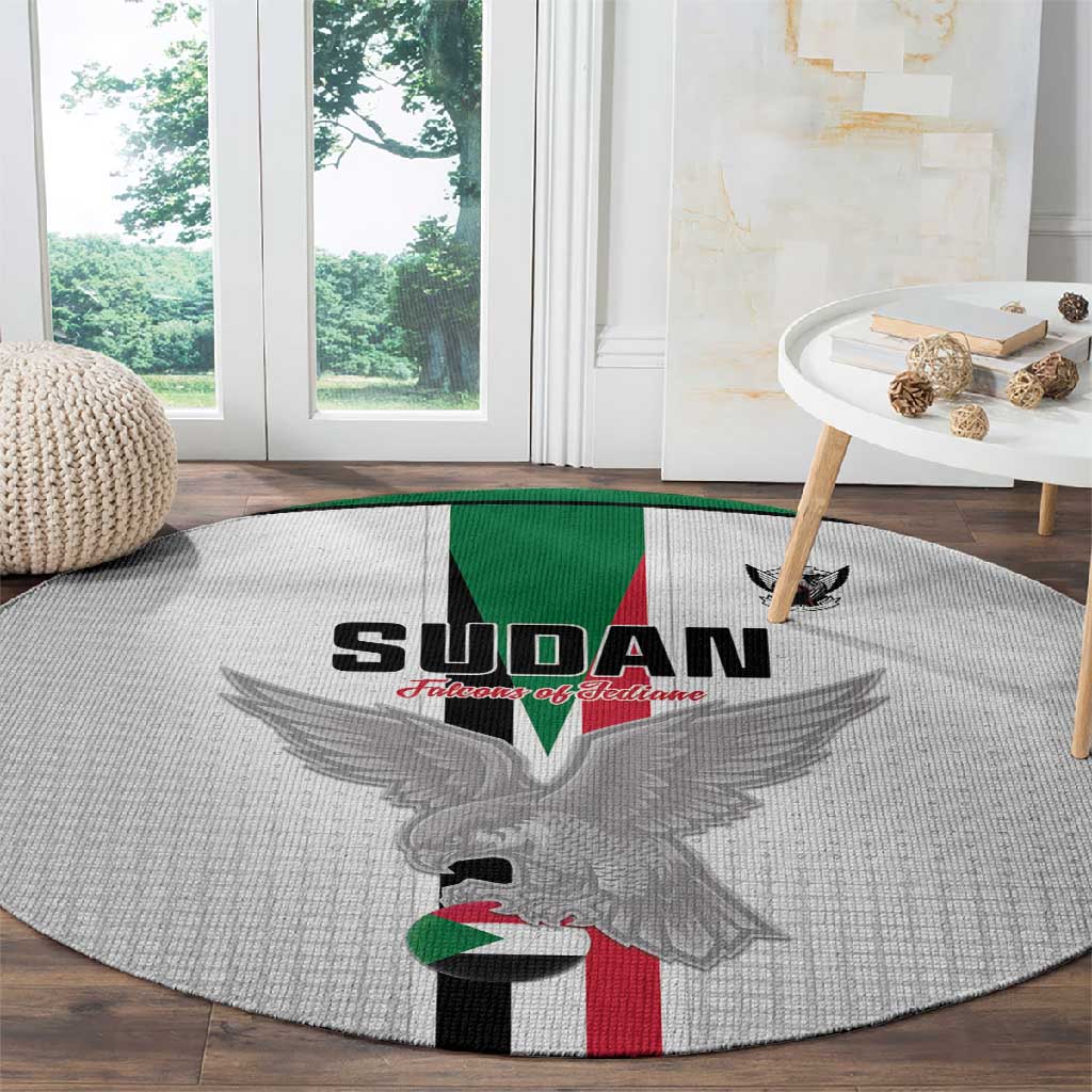 Afro Sudan Football Round Carpet Come On Falcons of Jediane - African Pride