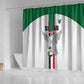 Afro Sudan Football Shower Curtain Come On Falcons of Jediane - African Pride