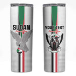 Afro Sudan Football Custom Skinny Tumbler Come On Falcons of Jediane - African Pride