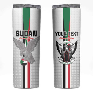 Afro Sudan Football Custom Skinny Tumbler Come On Falcons of Jediane - African Pride