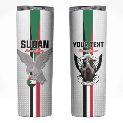Afro Sudan Football Custom Skinny Tumbler Come On Falcons of Jediane - African Pride