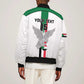 Afro Sudan Football Custom Sleeve Zip Bomber Jacket Come On Falcons of Jediane - African Pride