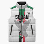 Custom Sudan Football Sleeveless Puffer Jacket Go Champions Falcons of Jediane