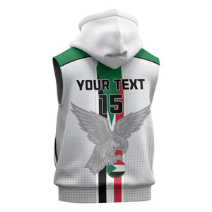 Afro Sudan Football Custom Sleeveless Zip Hoodie Come On Falcons of Jediane - African Pride