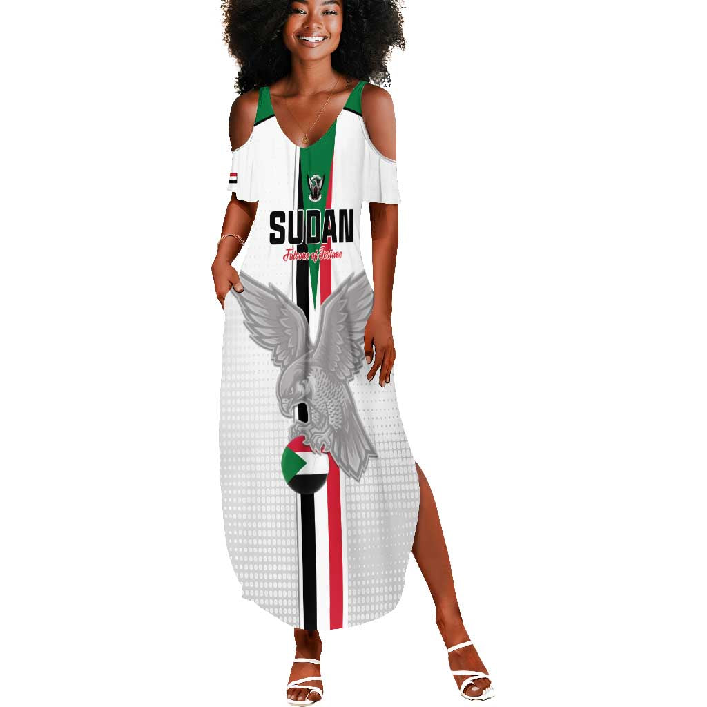 Afro Sudan Football Custom Summer Maxi Dress Come On Falcons of Jediane - African Pride