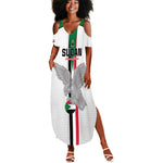 Afro Sudan Football Custom Summer Maxi Dress Come On Falcons of Jediane - African Pride