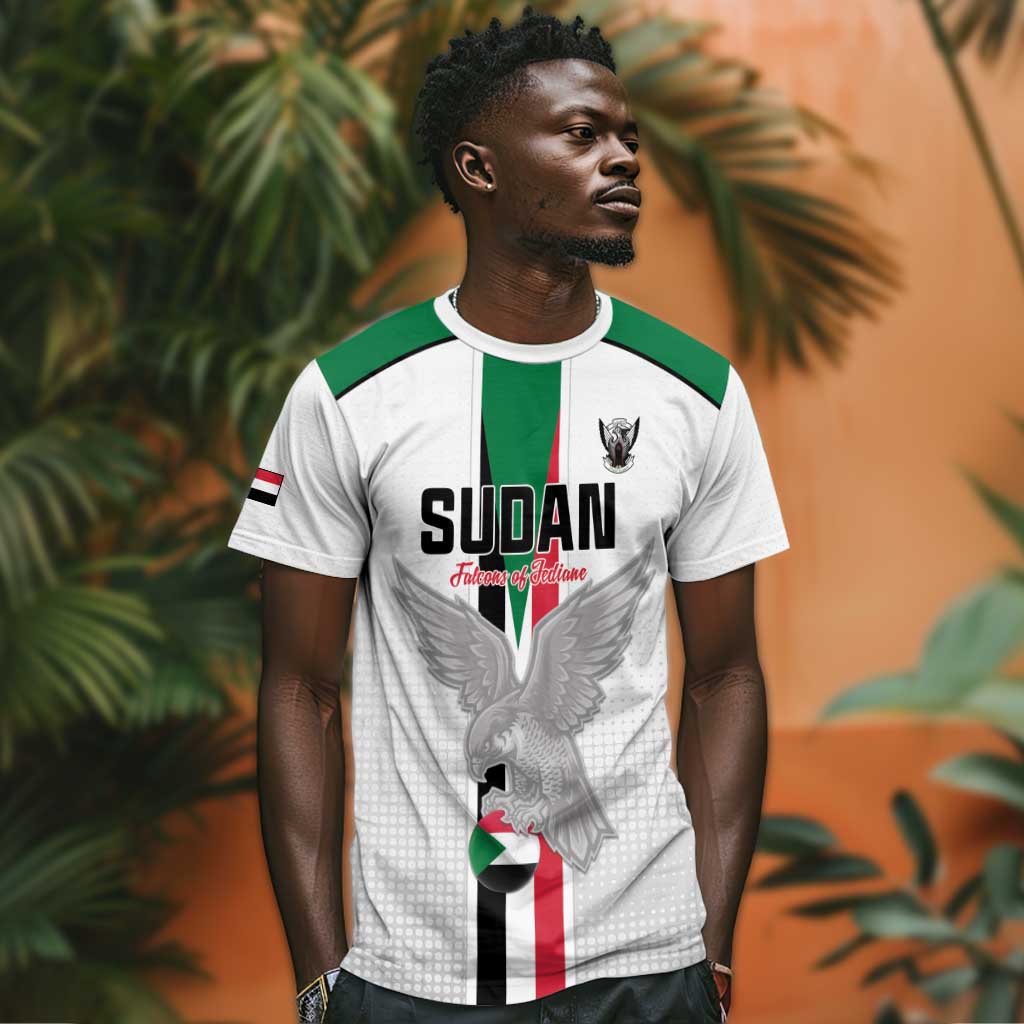 Afro Sudan Football Custom T shirt Come On Falcons of Jediane - African Pride