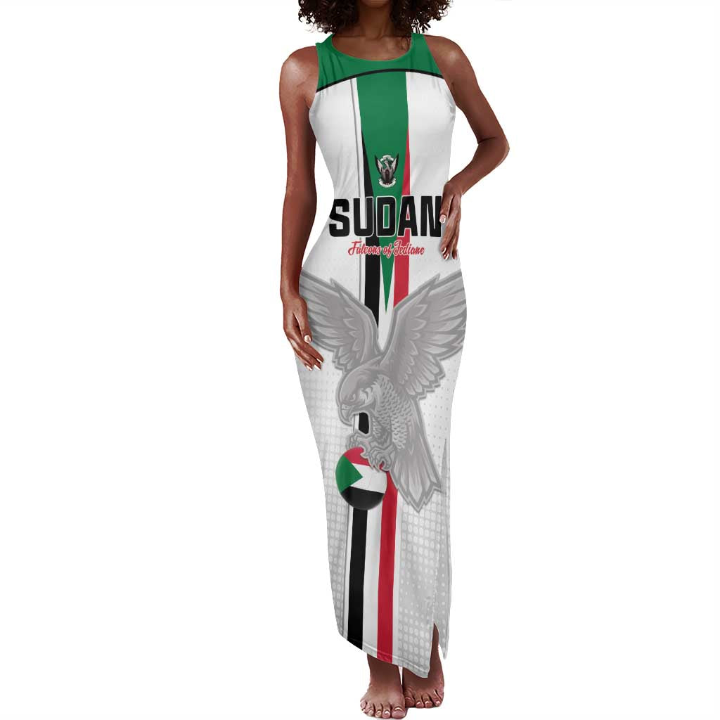 Afro Sudan Football Custom Tank Maxi Dress Come On Falcons of Jediane - African Pride