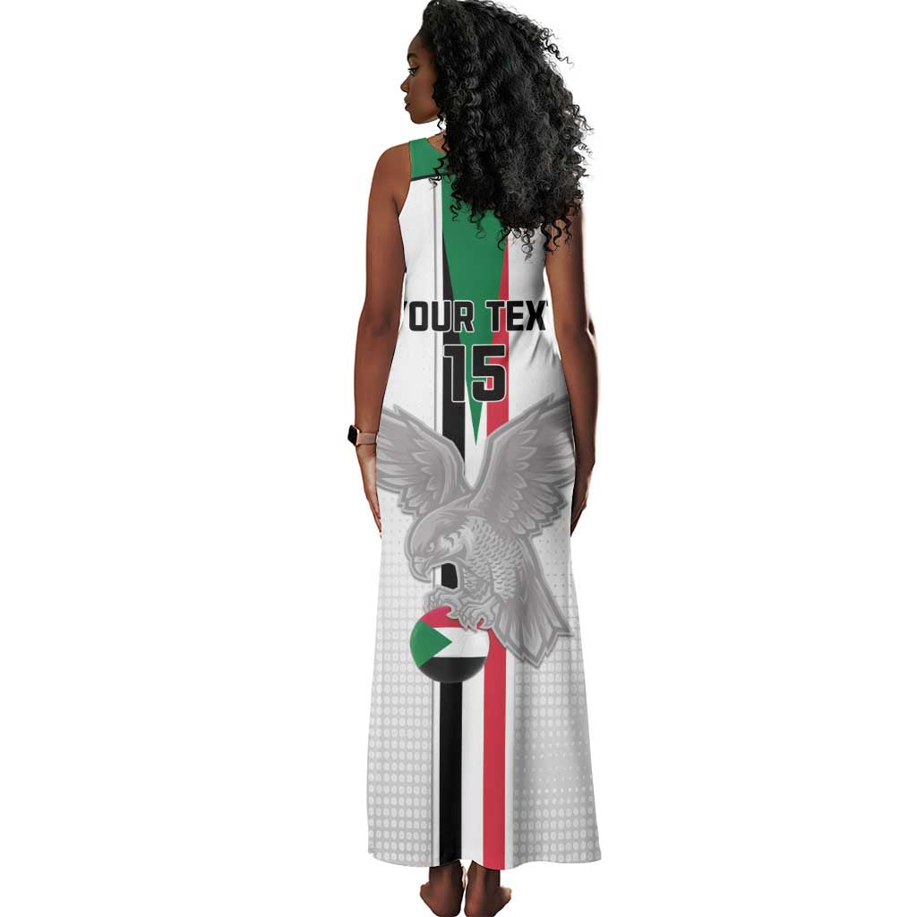 Afro Sudan Football Custom Tank Maxi Dress Come On Falcons of Jediane - African Pride